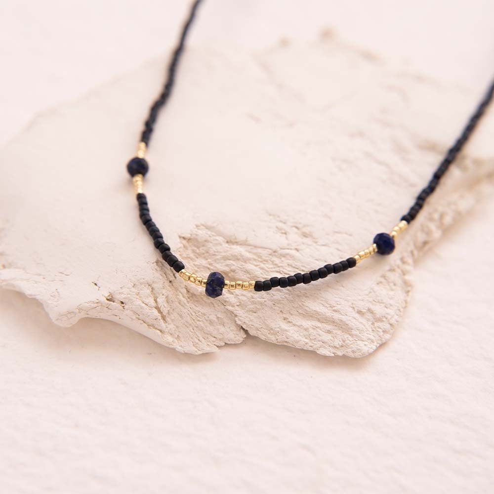 a beautiful story - Brightly Lapis Lazuli Necklace goldfarbig