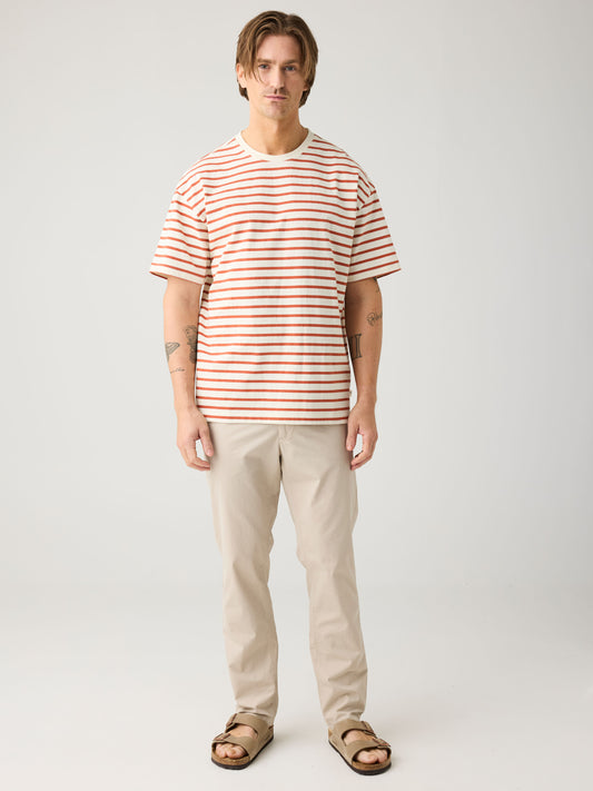 KCA - Loose striped t-shirt Red Stripe - WERTE FREUNDE