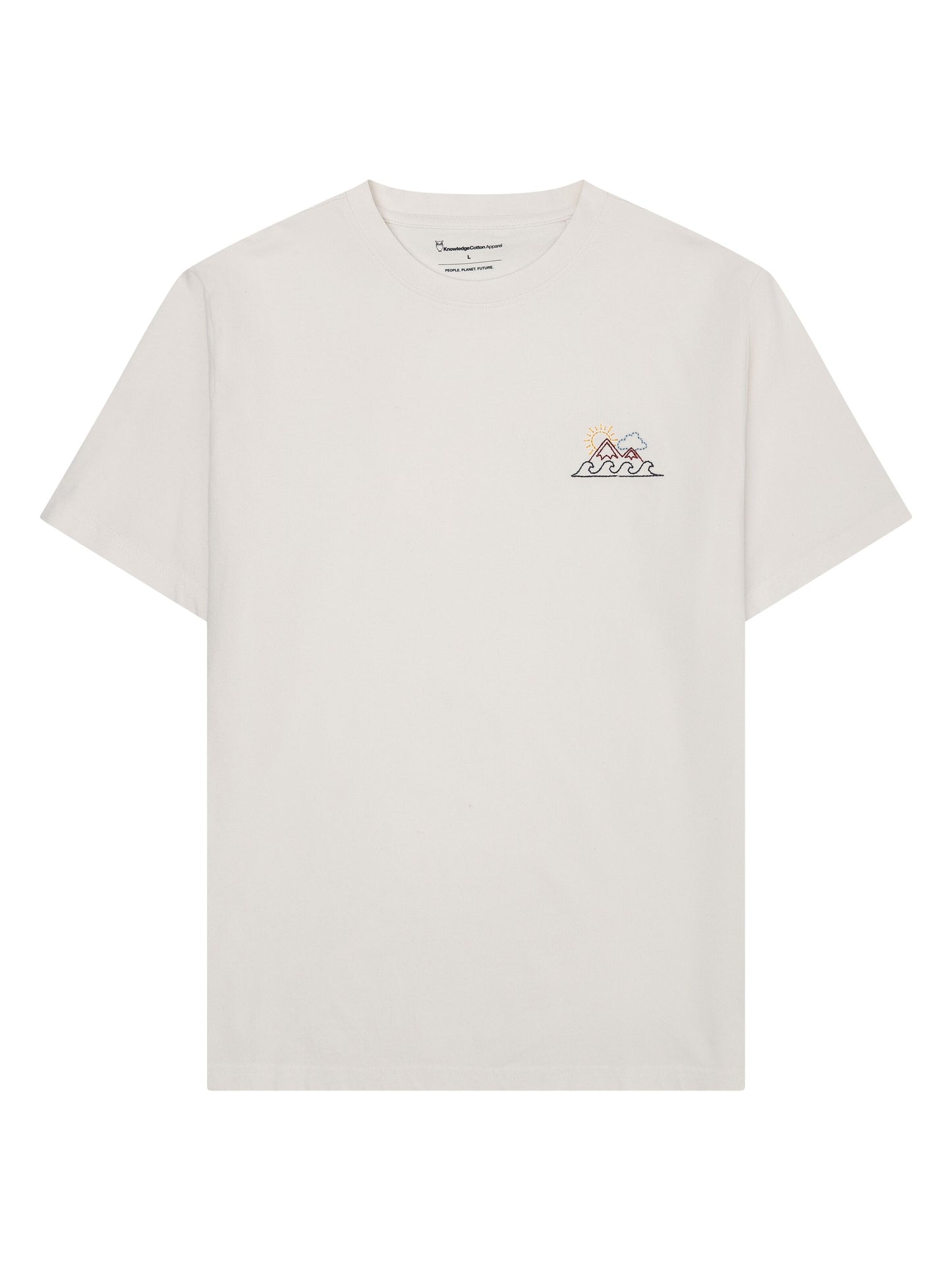 KCA - Chest print t-shirt Egret - WERTE FREUNDE