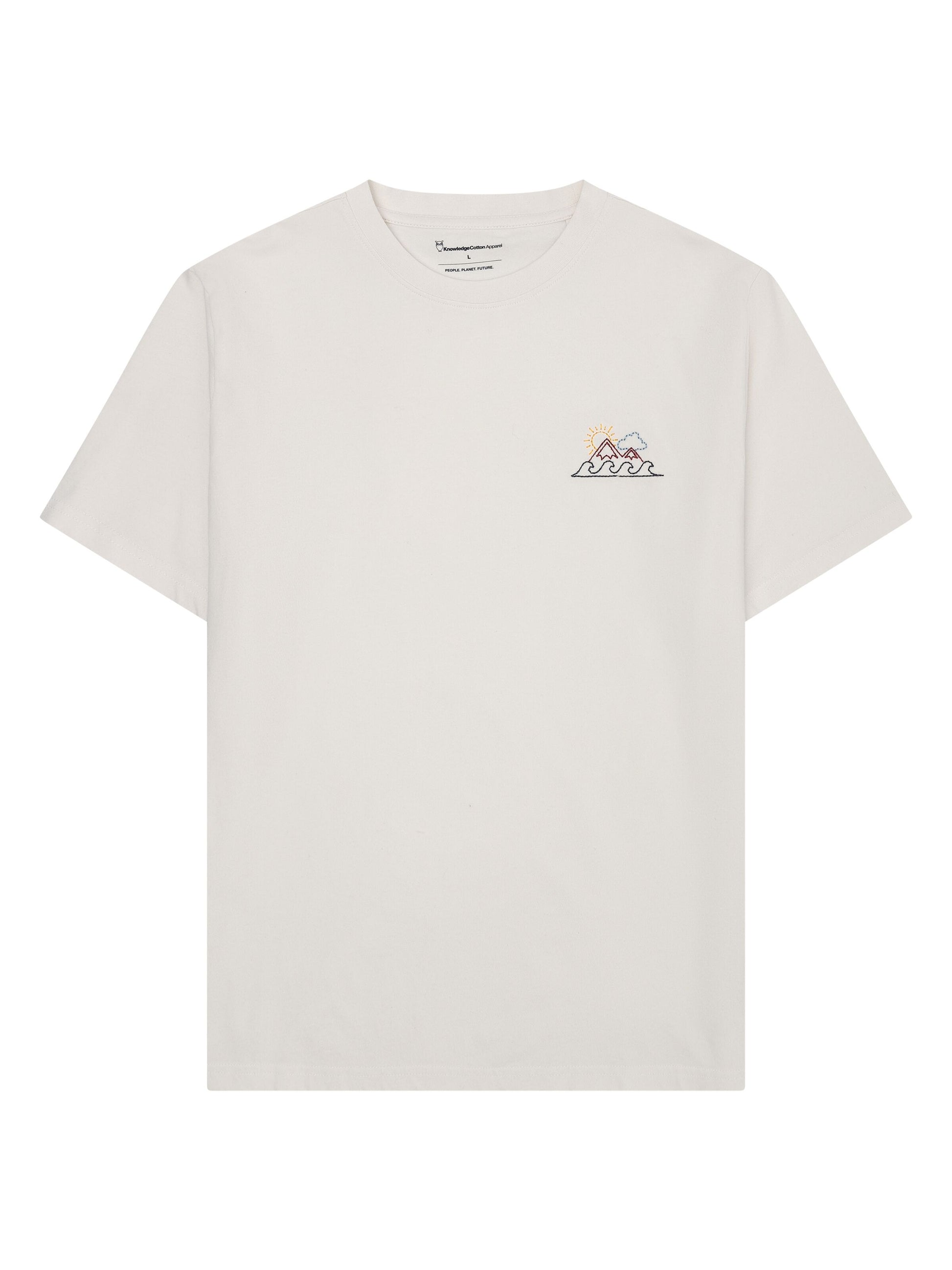 KCA - Chest print t-shirt Egret - WERTE FREUNDE