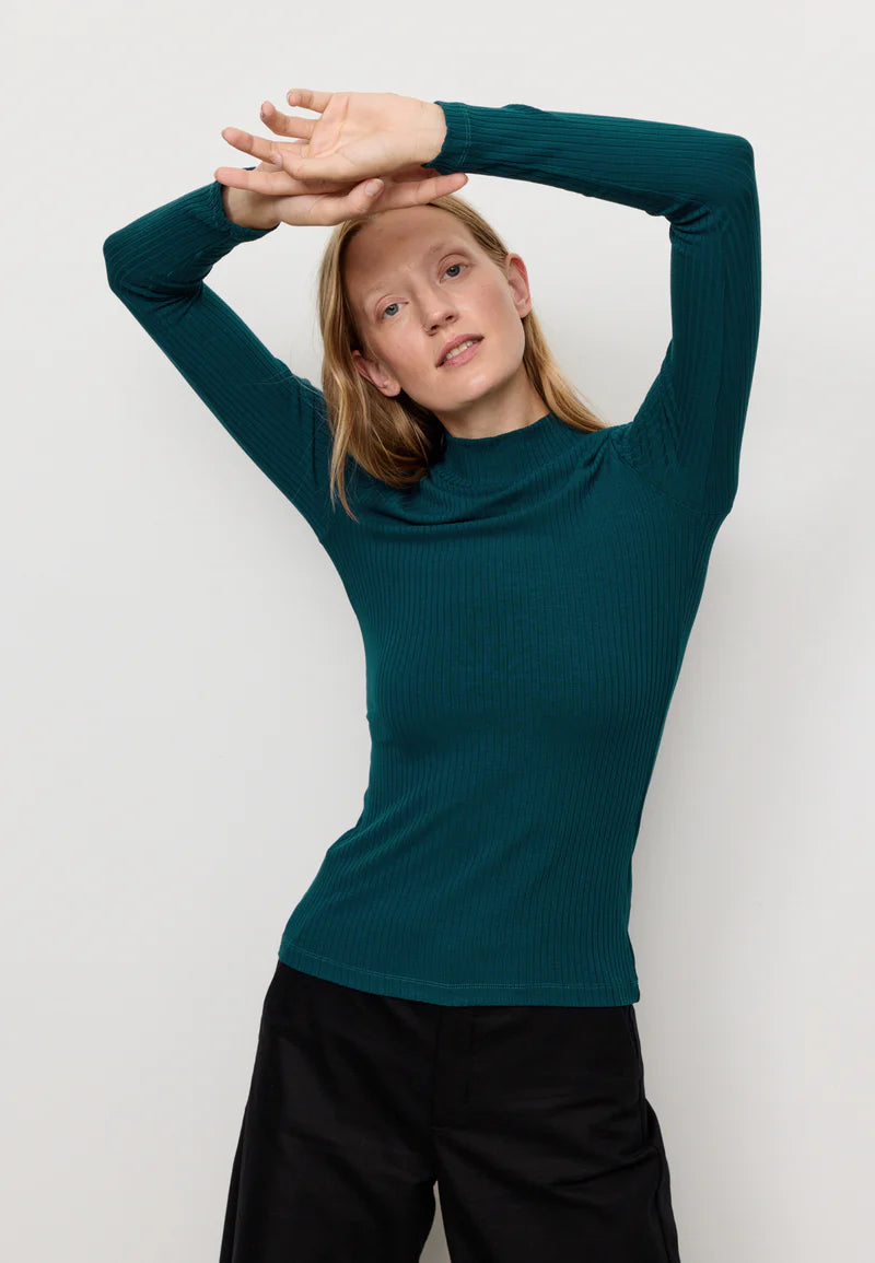 recolution - CRASSULA Longsleeve deep lake blue