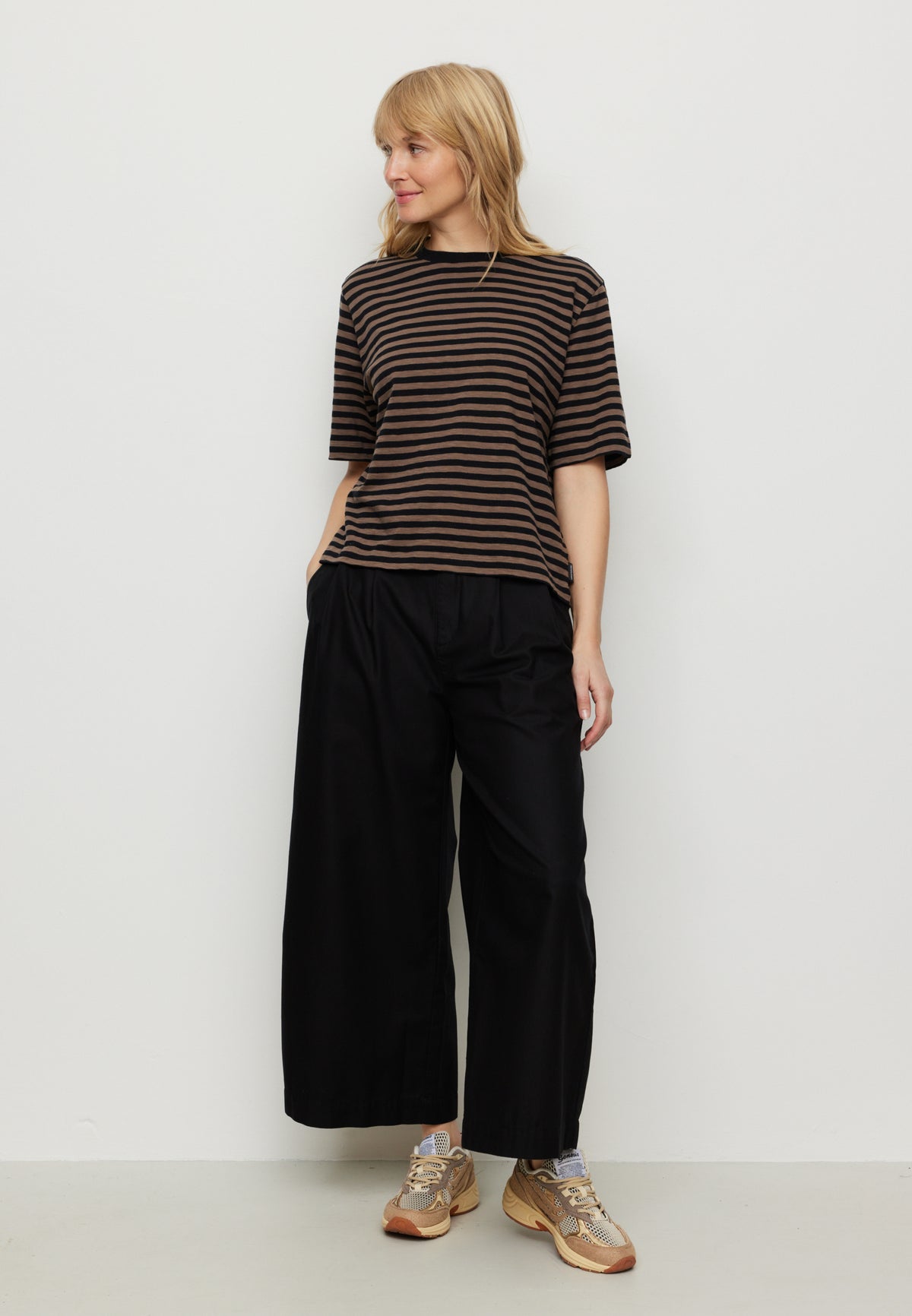 recolution - AZOLLA STRIPES T-Shirt vintage brown