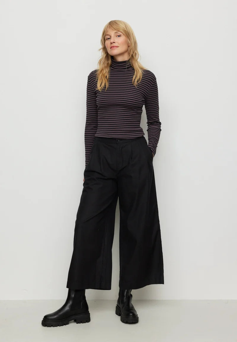 recolution - LIATRIS STRIPES Longsleeve dark grape