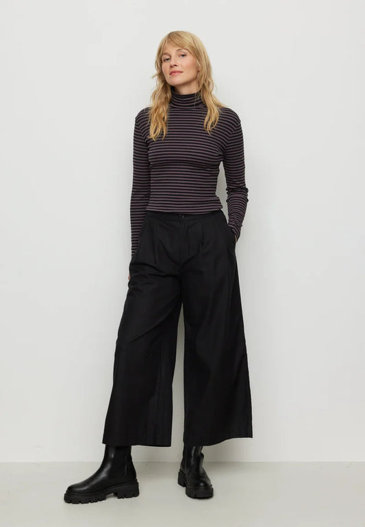 recolution - LIATRIS STRIPES Longsleeve dark grape