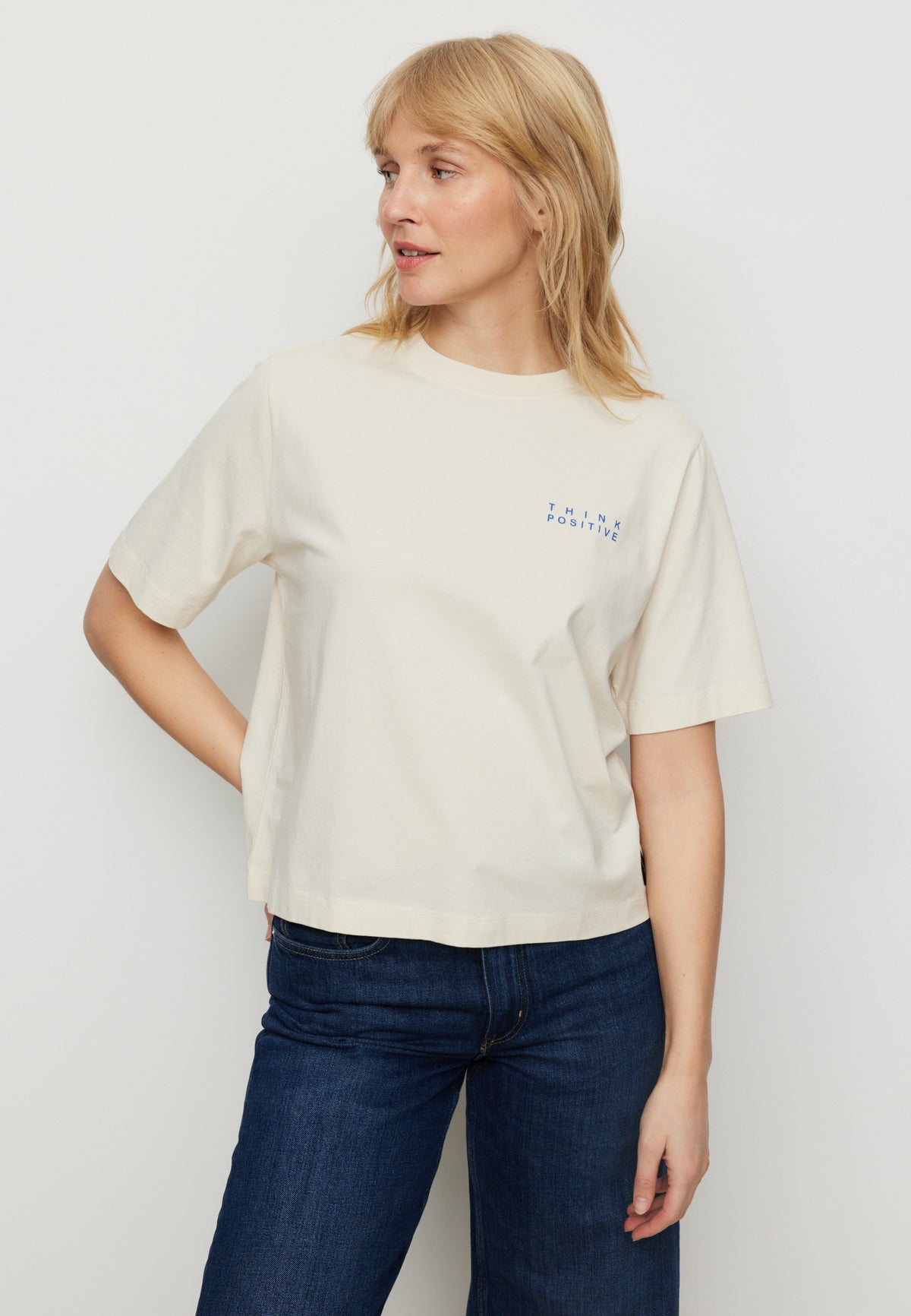 recolution - AZOLLA THINK POSITIVE T-Shirt arctic white