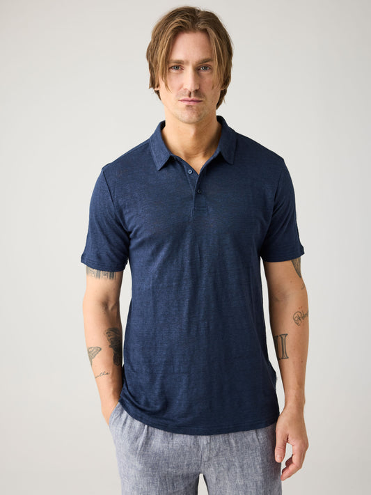 KCA - Linen polo Total Eclipse - WERTE FREUNDE