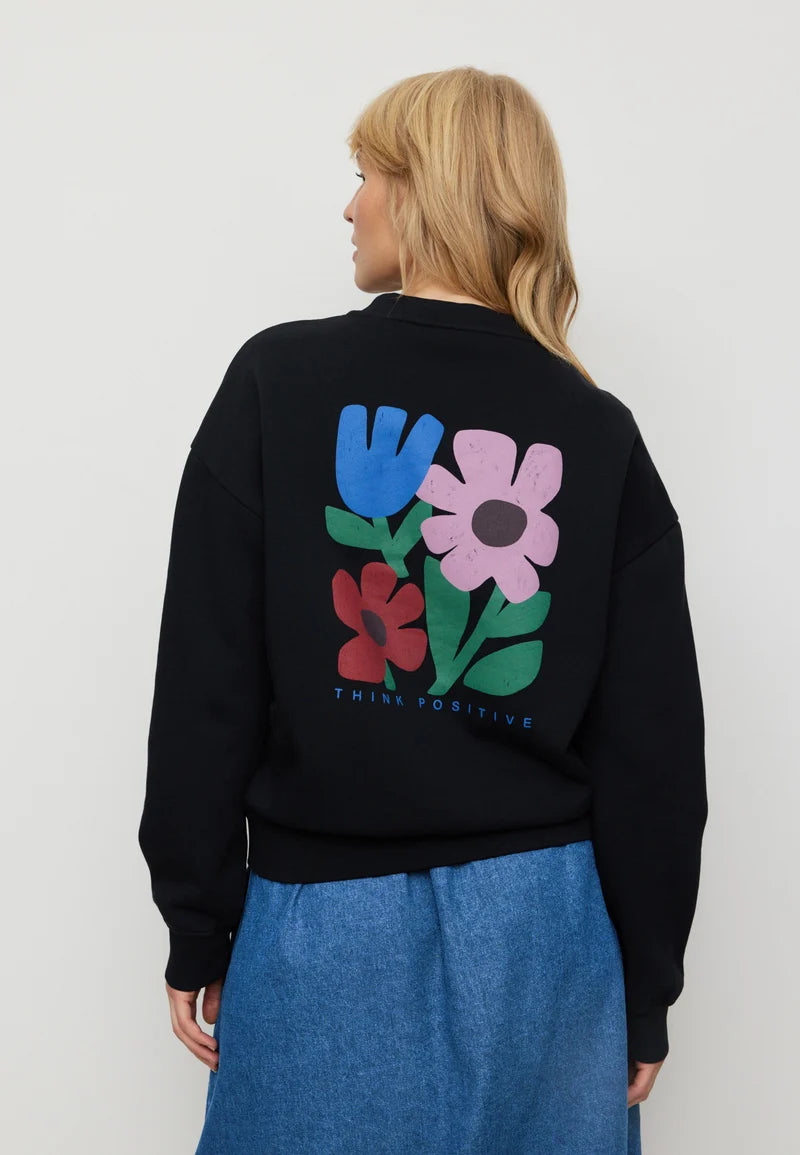 recolution - NERINE THINK POSITIVE Sweatshirt black
