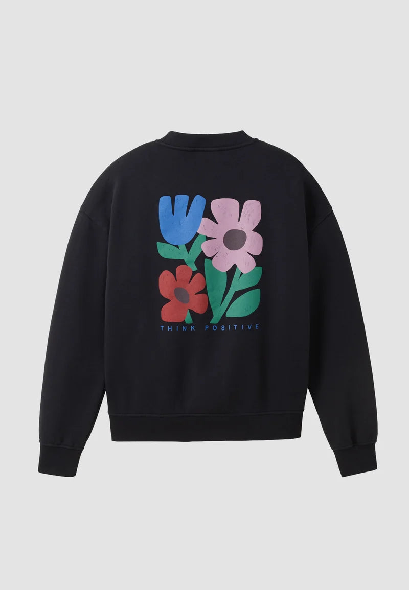 recolution - NERINE THINK POSITIVE Sweatshirt black