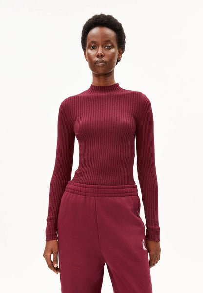 Armedangels - ALAANIA KNIT SWEATER velvet red