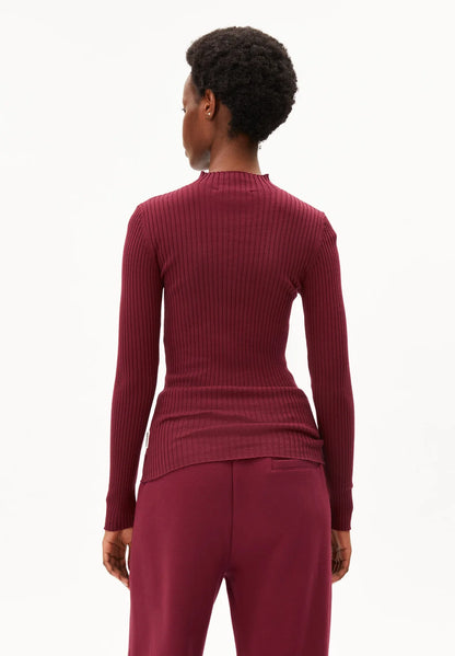 Armedangels - ALAANIA KNIT SWEATER velvet red
