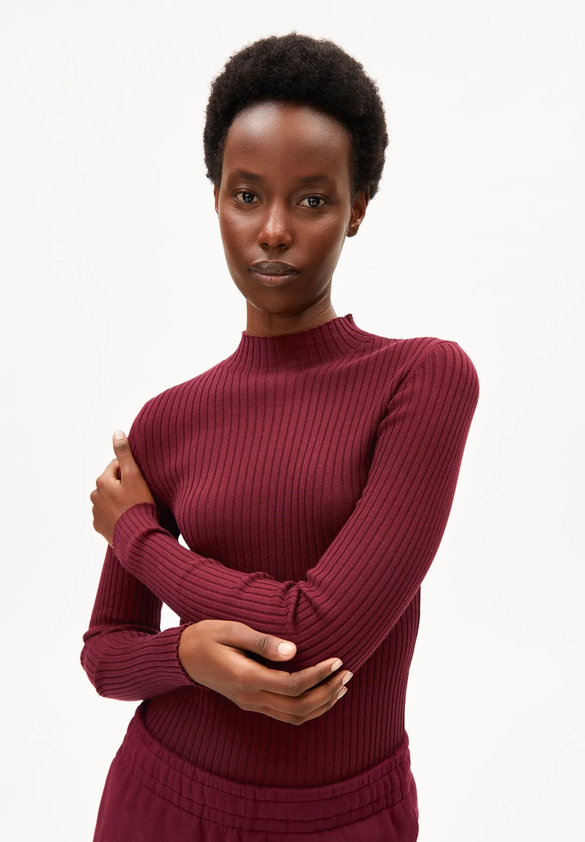 Armedangels - ALAANIA KNIT SWEATER velvet red
