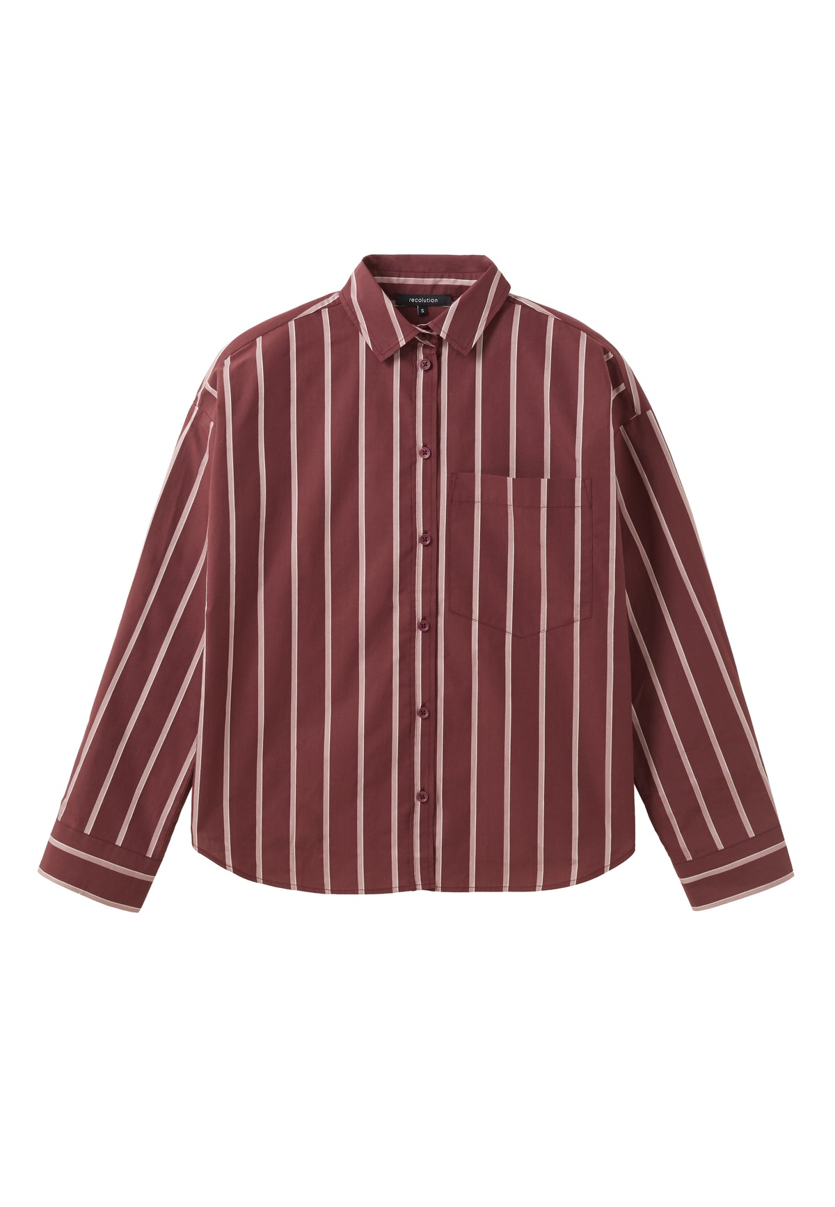 recolution - FORSYTHIA STRIPES  Shirt dark plum