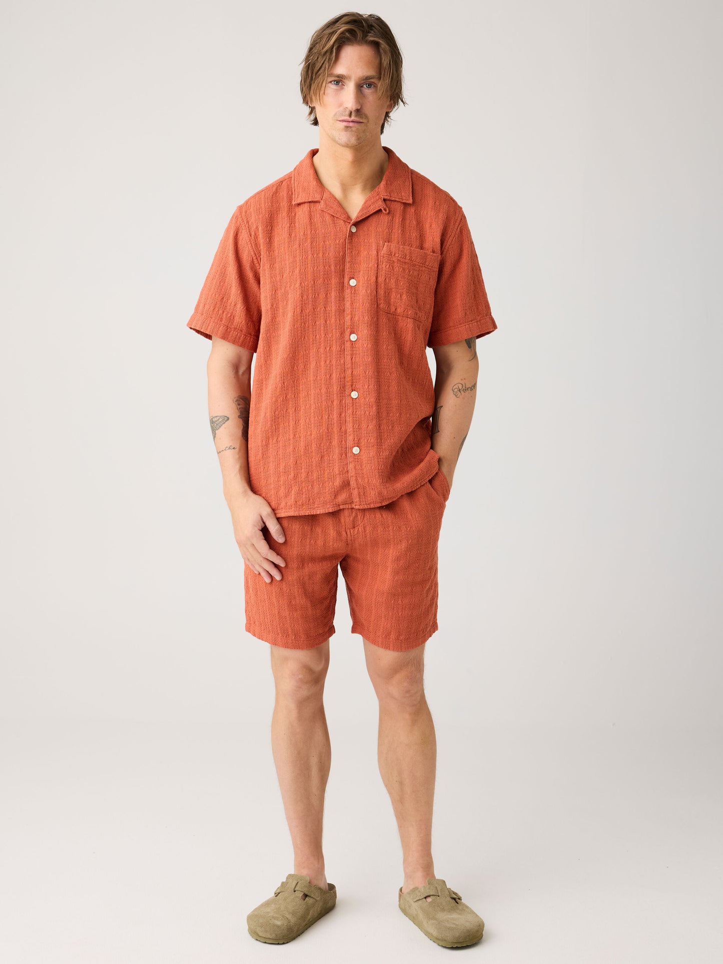 KCA - Fig loose structure shorts Burnt Brick - WERTE FREUNDE