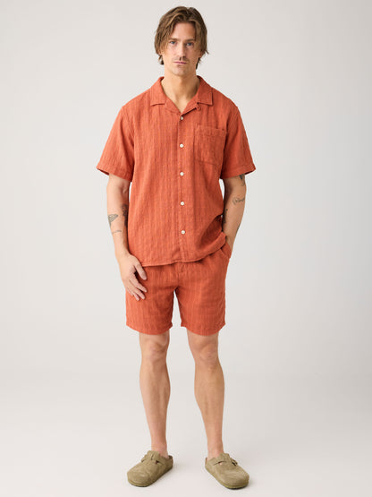 KCA - Fig loose structure shorts Burnt Brick - WERTE FREUNDE