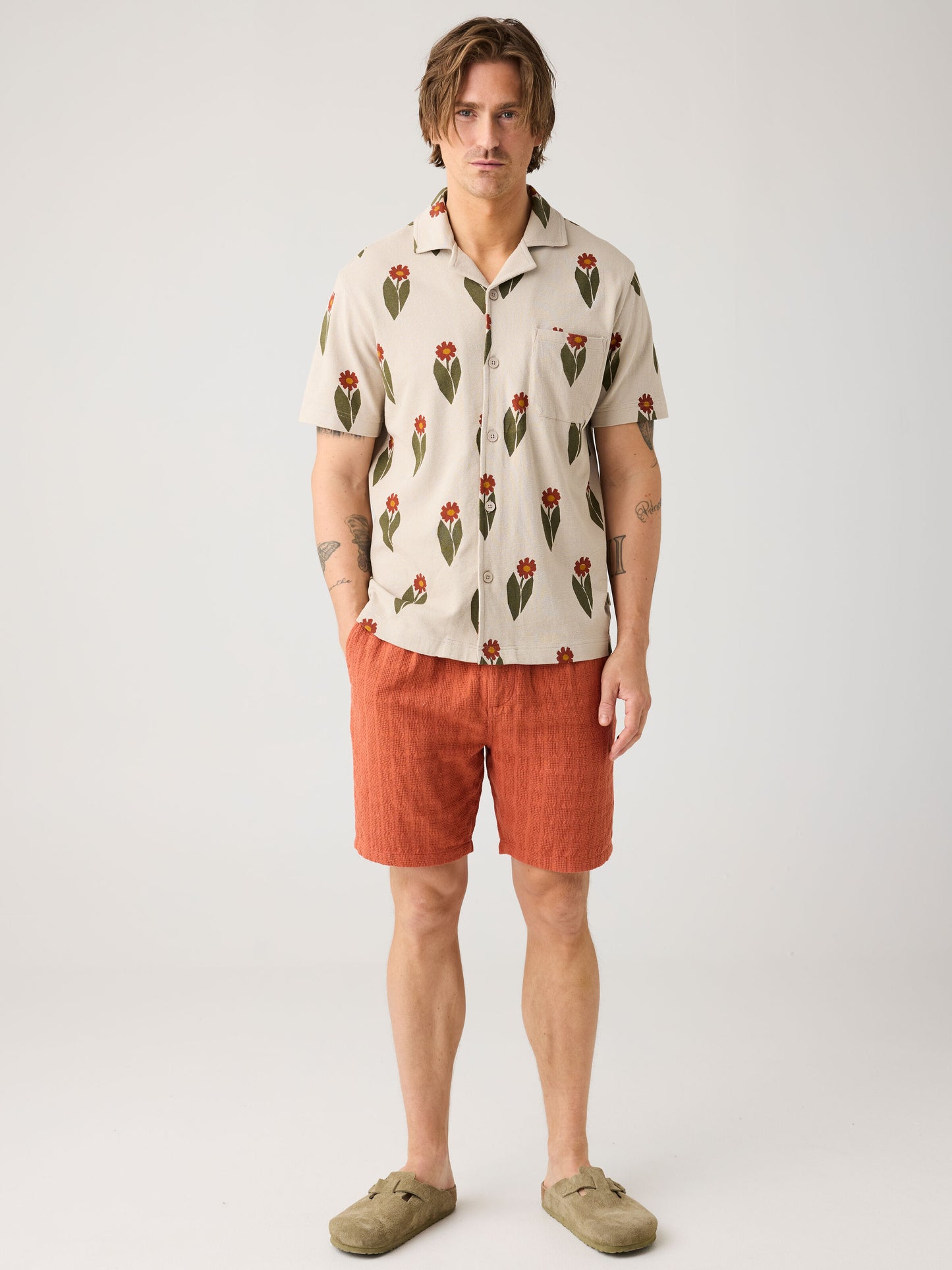 KCA - Fig loose structure shorts Burnt Brick - WERTE FREUNDE