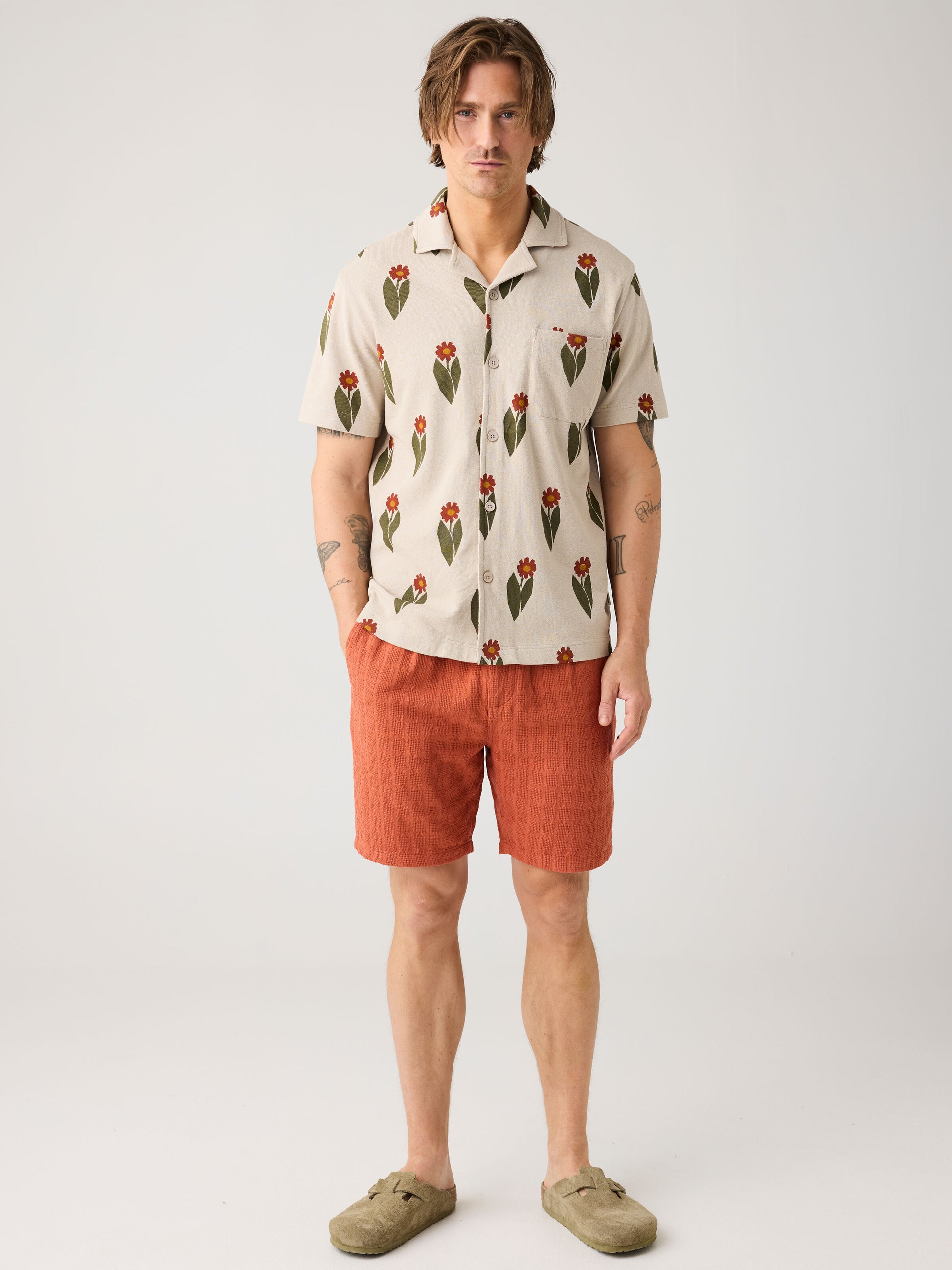 KCA - Fig loose structure shorts Burnt Brick - WERTE FREUNDE