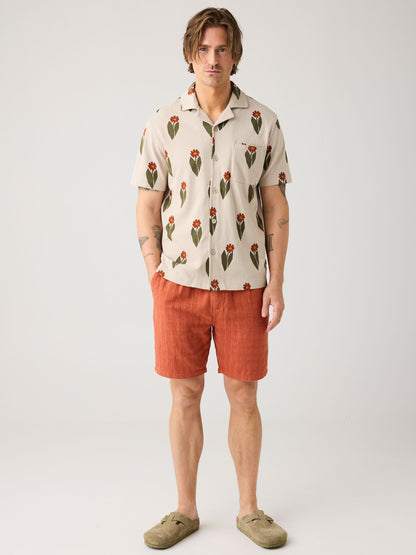 KCA - Fig loose structure shorts Burnt Brick - WERTE FREUNDE