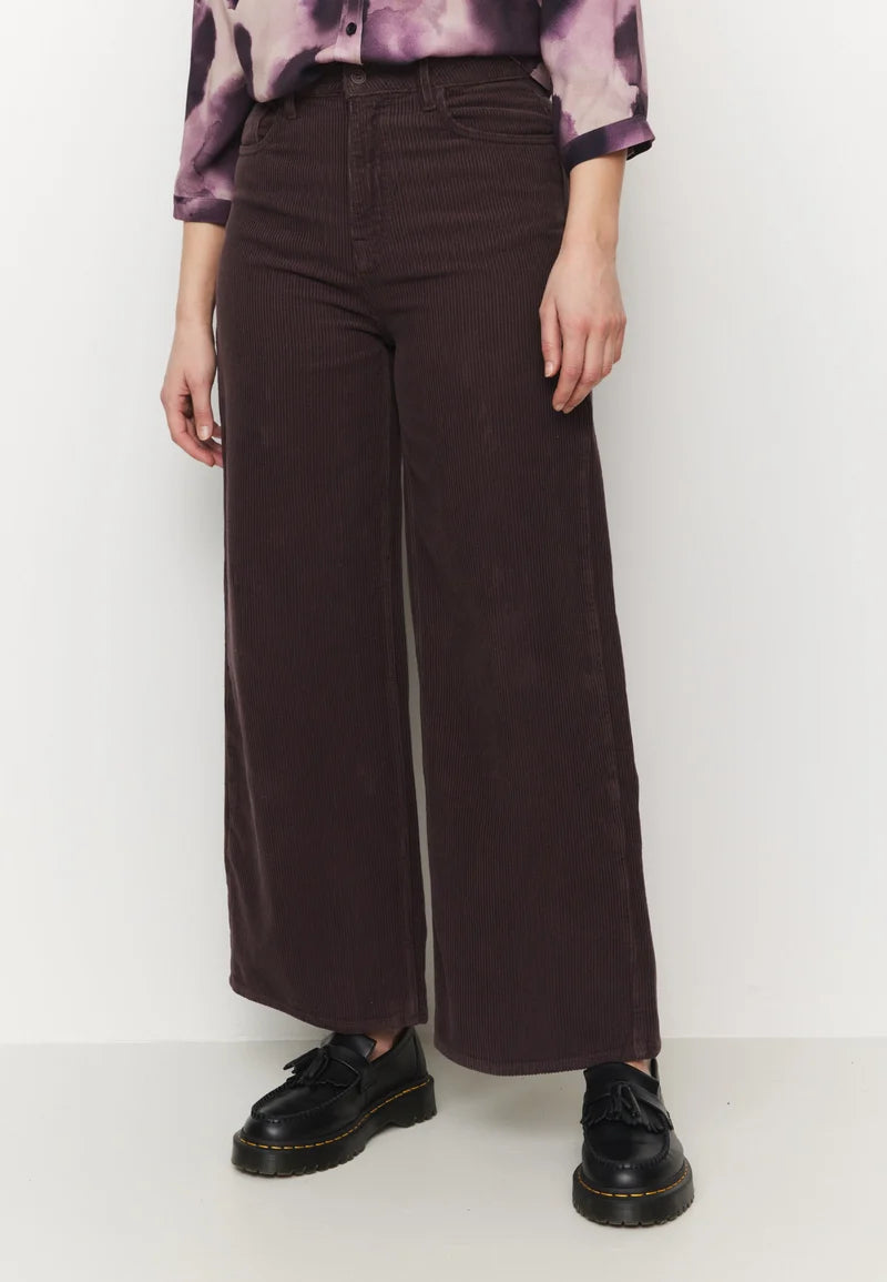recolution - ERICA CORDUROY Hose dark grape