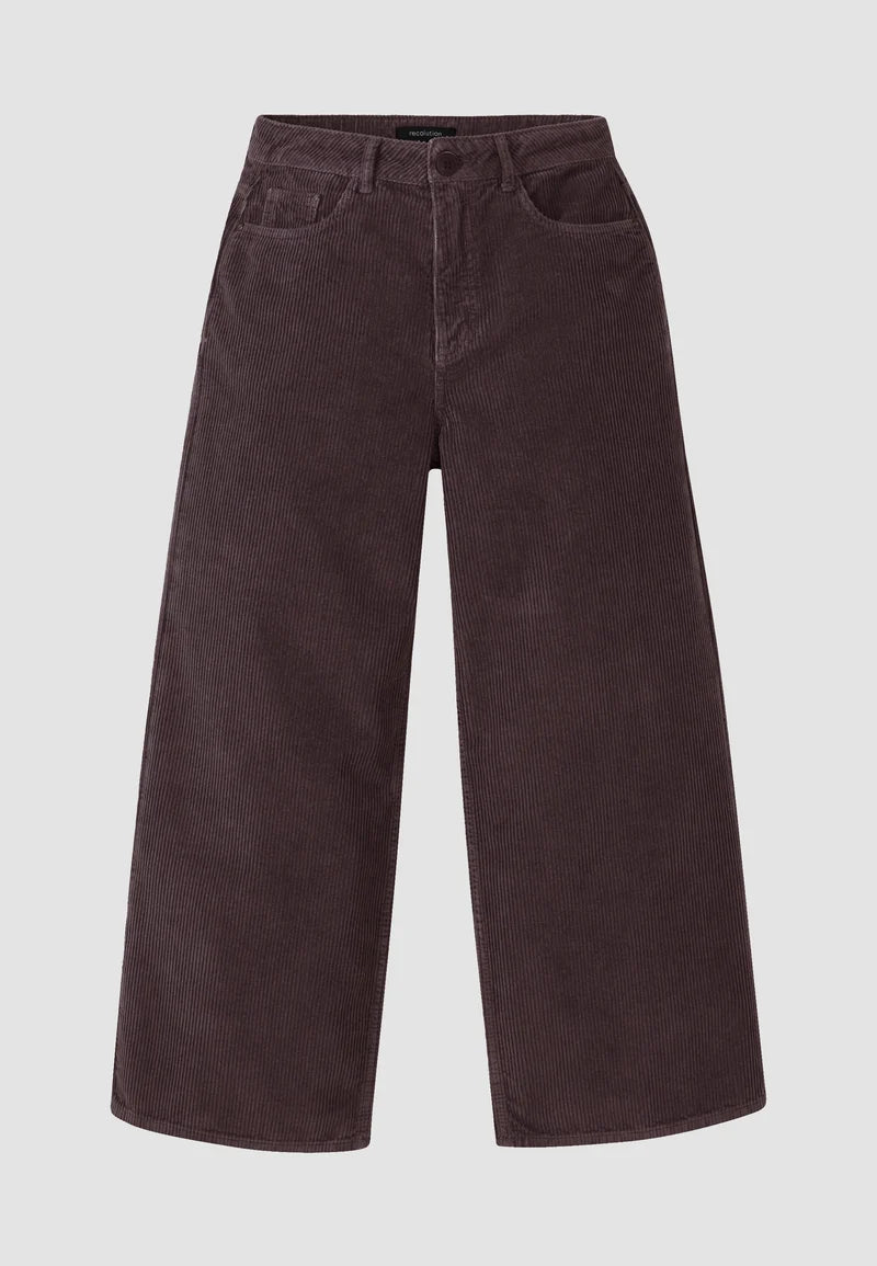 recolution - ERICA CORDUROY Hose dark grape