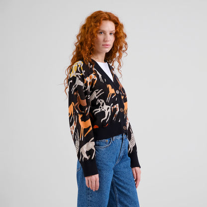 DEDICATED - x Eniko Katalin Eged Cardigan Kanan Mustang Party Black - WERTE FREUNDE