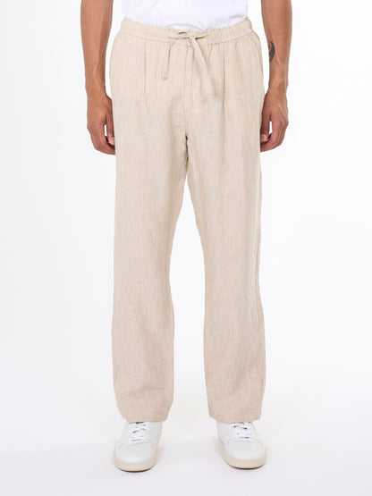 KCA - Fig loose linen pants Yarndyed - Light feather gray - WERTE FREUNDE