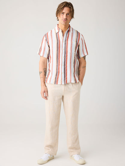 KCA - Fig loose linen pants Yarndyed - Light feather gray - WERTE FREUNDE