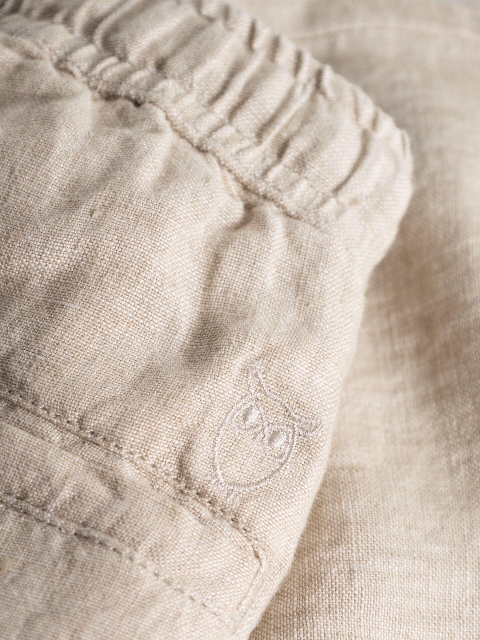 KCA - Fig loose linen pants Yarndyed - Light feather gray - WERTE FREUNDE