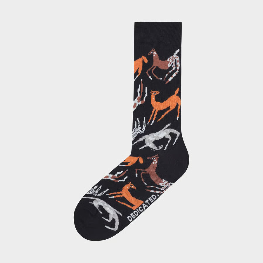 DEDICATED - x Eniko Katalin Eged Socks Sigtuna Mustang Party Black - WERTE FREUNDE