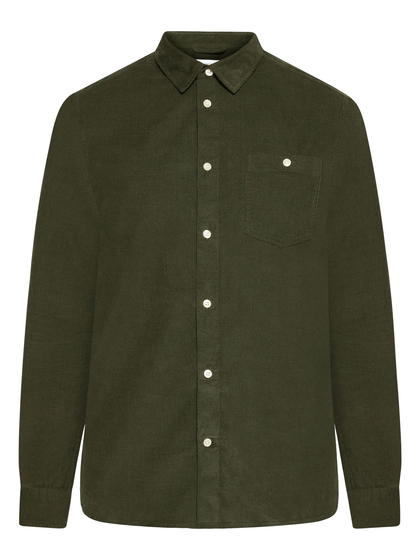 KCA - Regular fit corduroy shirt - Vegan Forrest Night