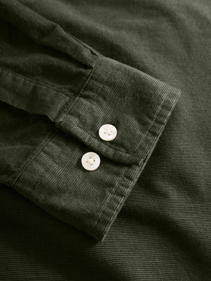 KCA - Regular fit corduroy shirt - Vegan Forrest Night