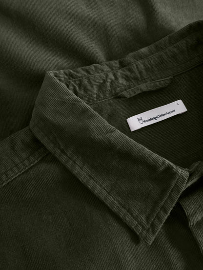 KCA - Regular fit corduroy shirt - Vegan Forrest Night