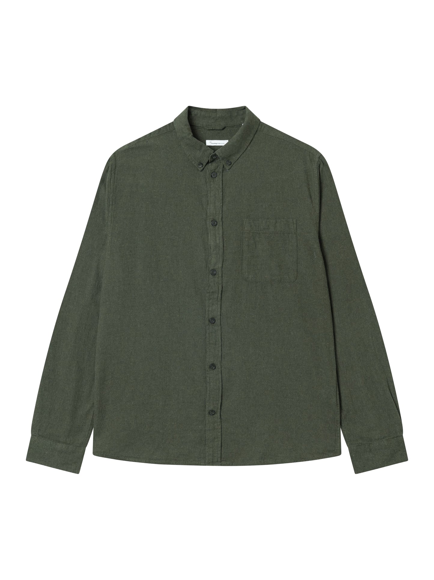 KCA - Regular fit melangé flannel shirt Forrest Night