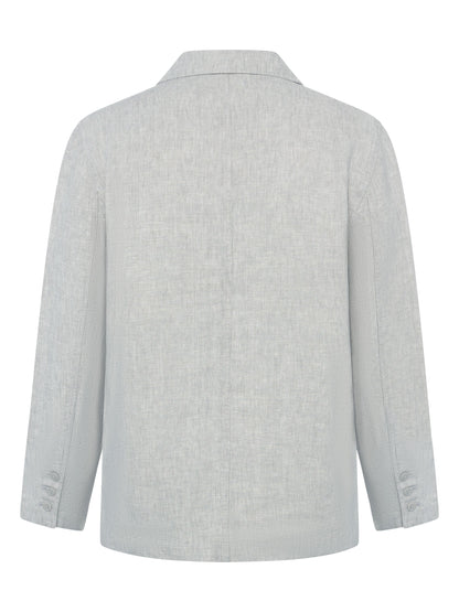 KCA - Linen blazer Ultimate Grey - Yarndyed - WERTE FREUNDE