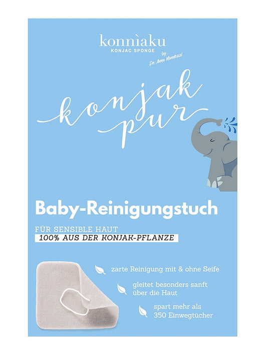 konnìaku - Reinigungstüchlein Gesicht Pure Baby 1Stk. - WERTE FREUNDE