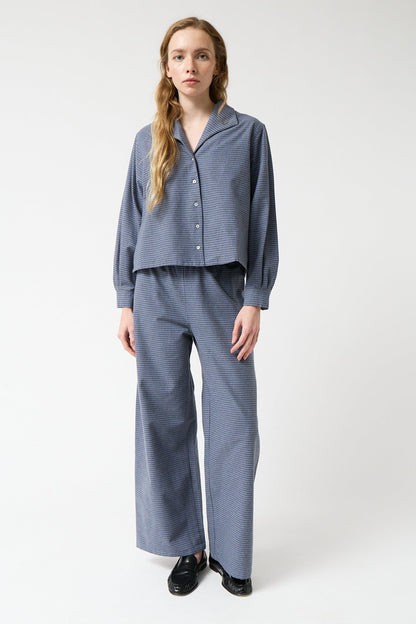 amt. - Hera Pants Grey & Blue Vichy