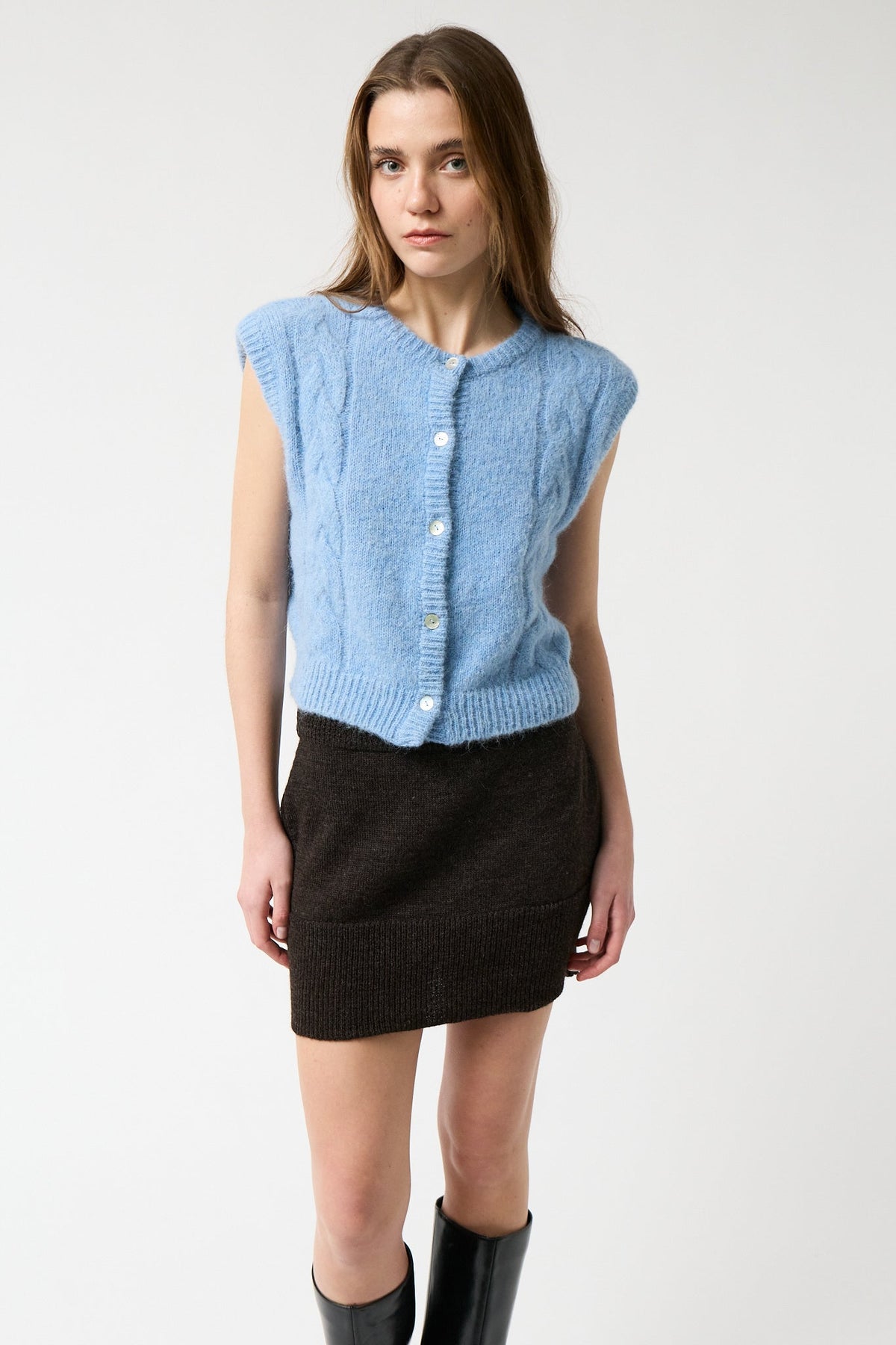 amt. - Praline Vest Light Blue