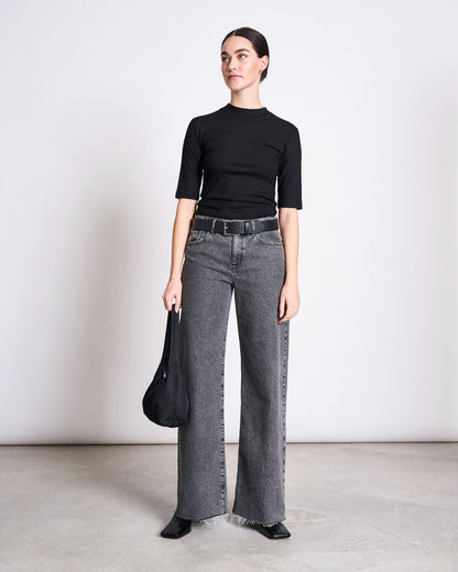 JAN N JUNE - NINA TENCEL™ LYOCELL RIB T-Shirt black