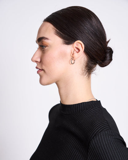 JAN N JUNE - NINA TENCEL™ LYOCELL RIB T-Shirt black
