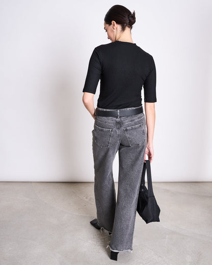 JAN N JUNE - NINA TENCEL™ LYOCELL RIB T-Shirt black