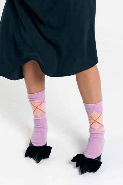Suite 13 - ARGYLE SOCKS WOOL LILAC