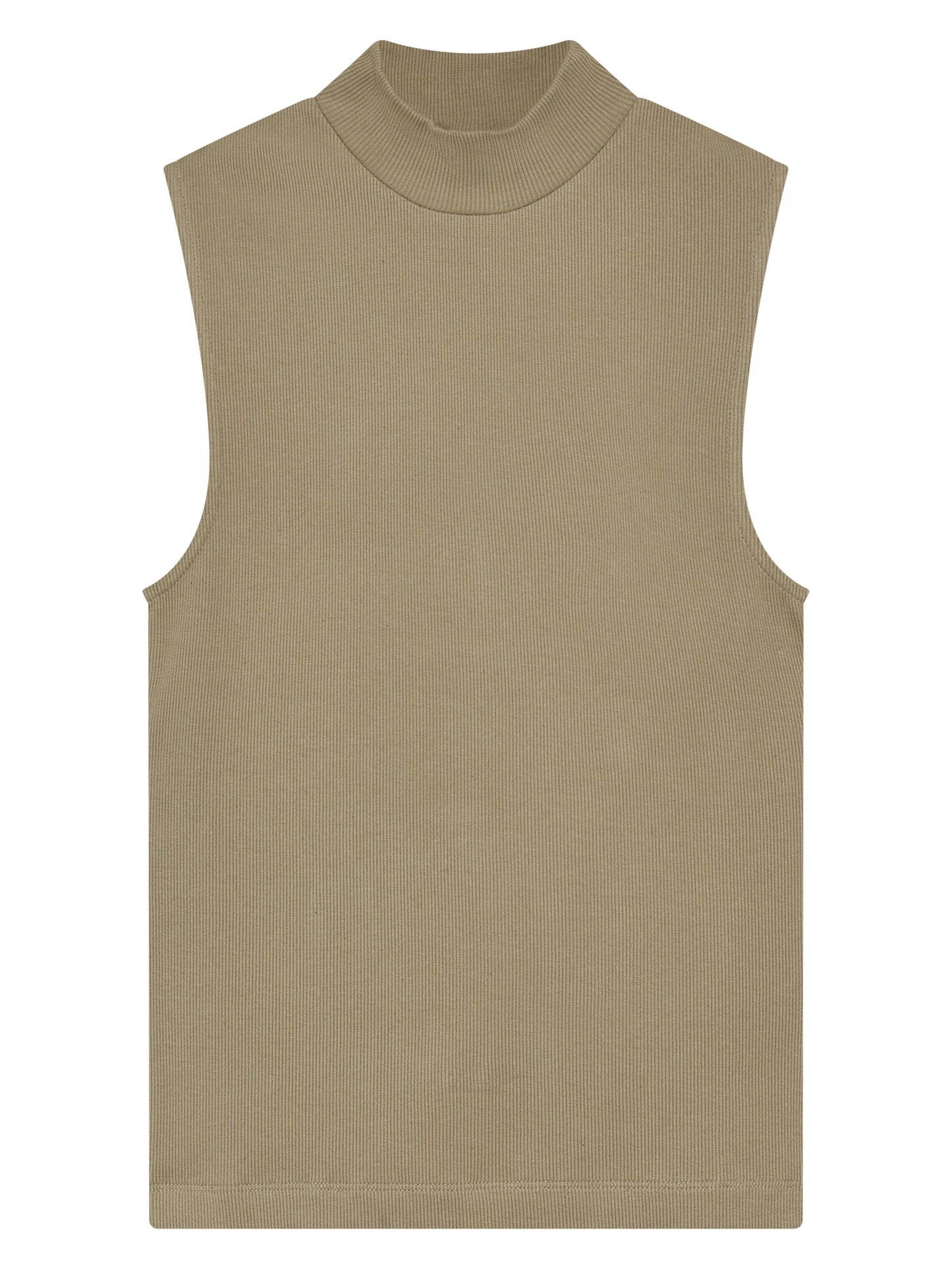 KCA - Rib mock neck top Twill - WERTE FREUNDE