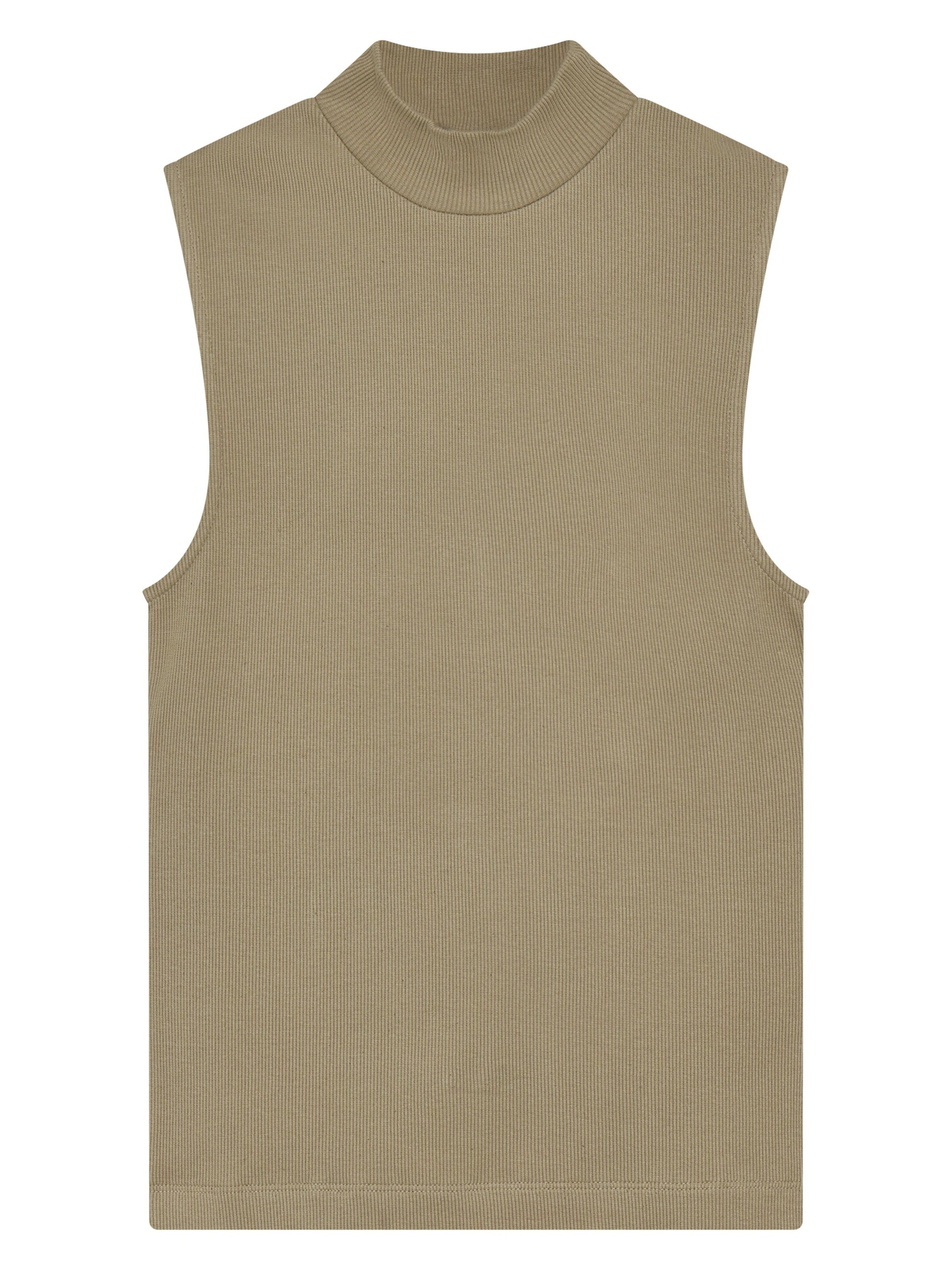 KCA - Rib mock neck top Twill - WERTE FREUNDE