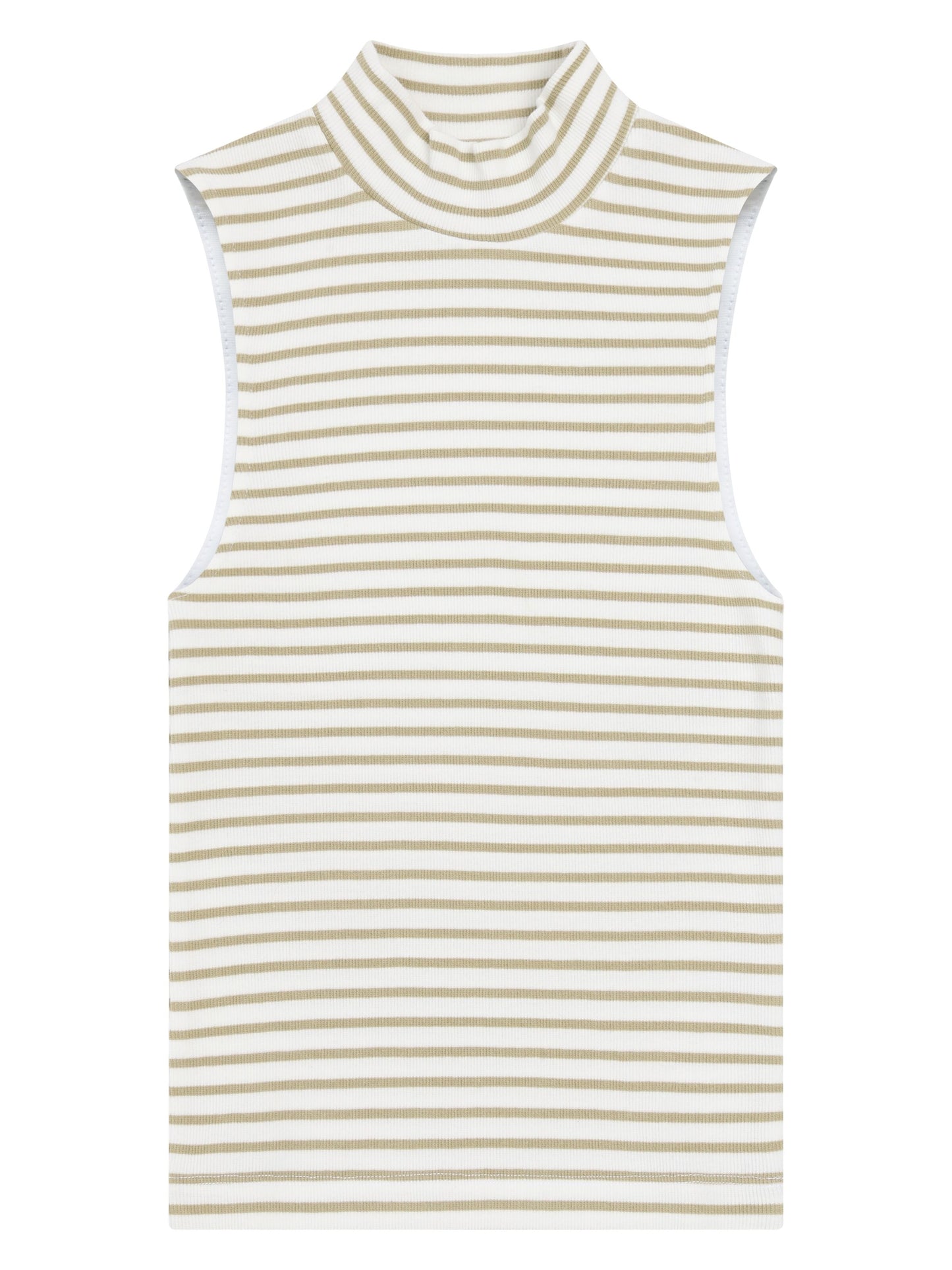 KCA - Rib mock neck top Creme Stripe - WERTE FREUNDE