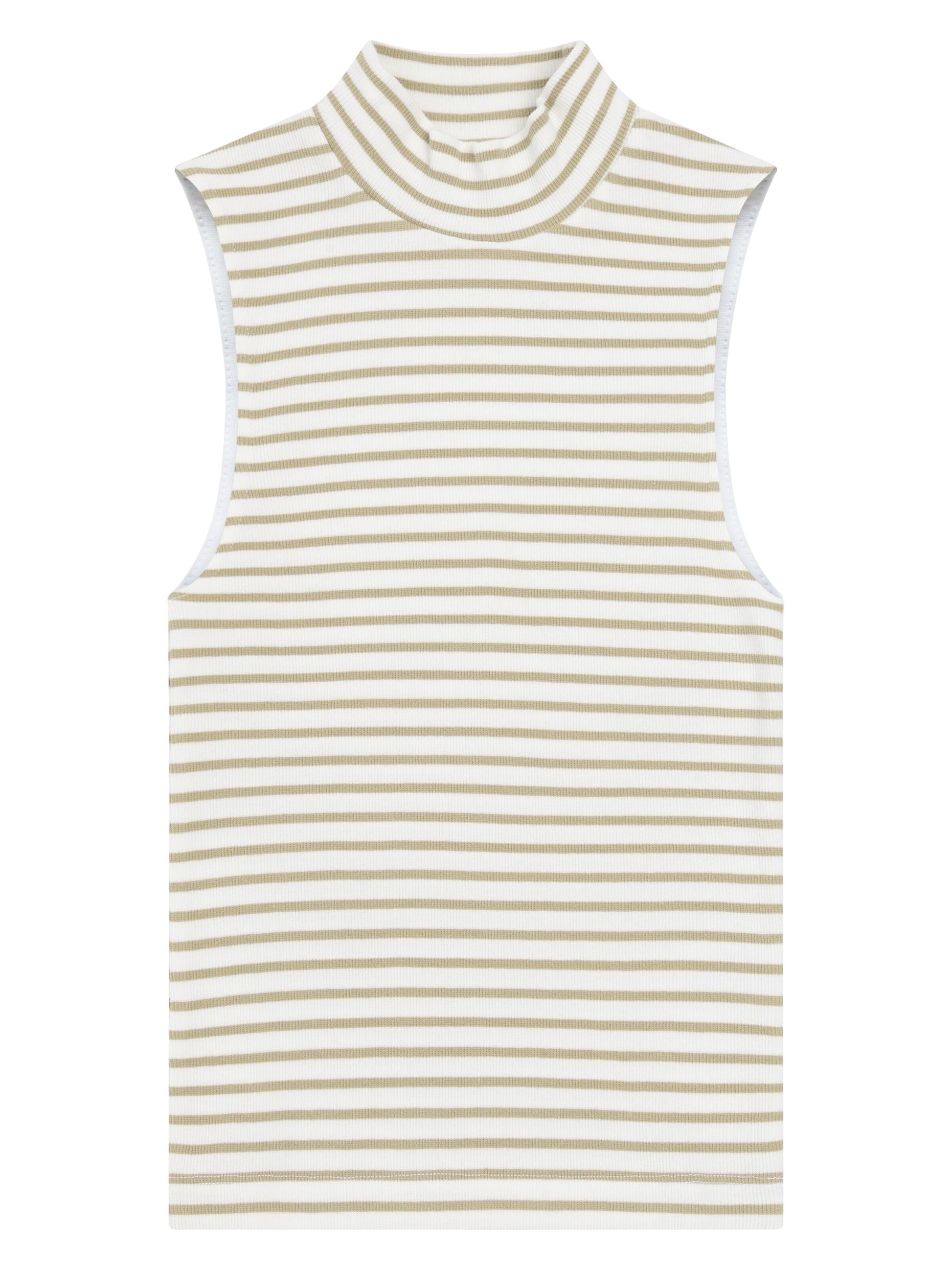 KCA - Rib mock neck top Creme Stripe - WERTE FREUNDE