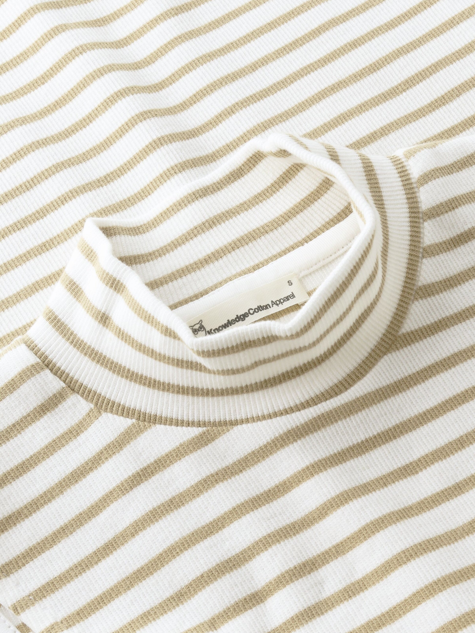 KCA - Rib mock neck top Creme Stripe - WERTE FREUNDE