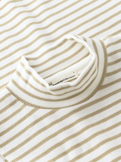 KCA - Rib mock neck top Creme Stripe - WERTE FREUNDE