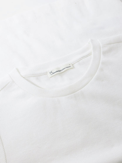 KCA - Rib t-shirt Star White - WERTE FREUNDE
