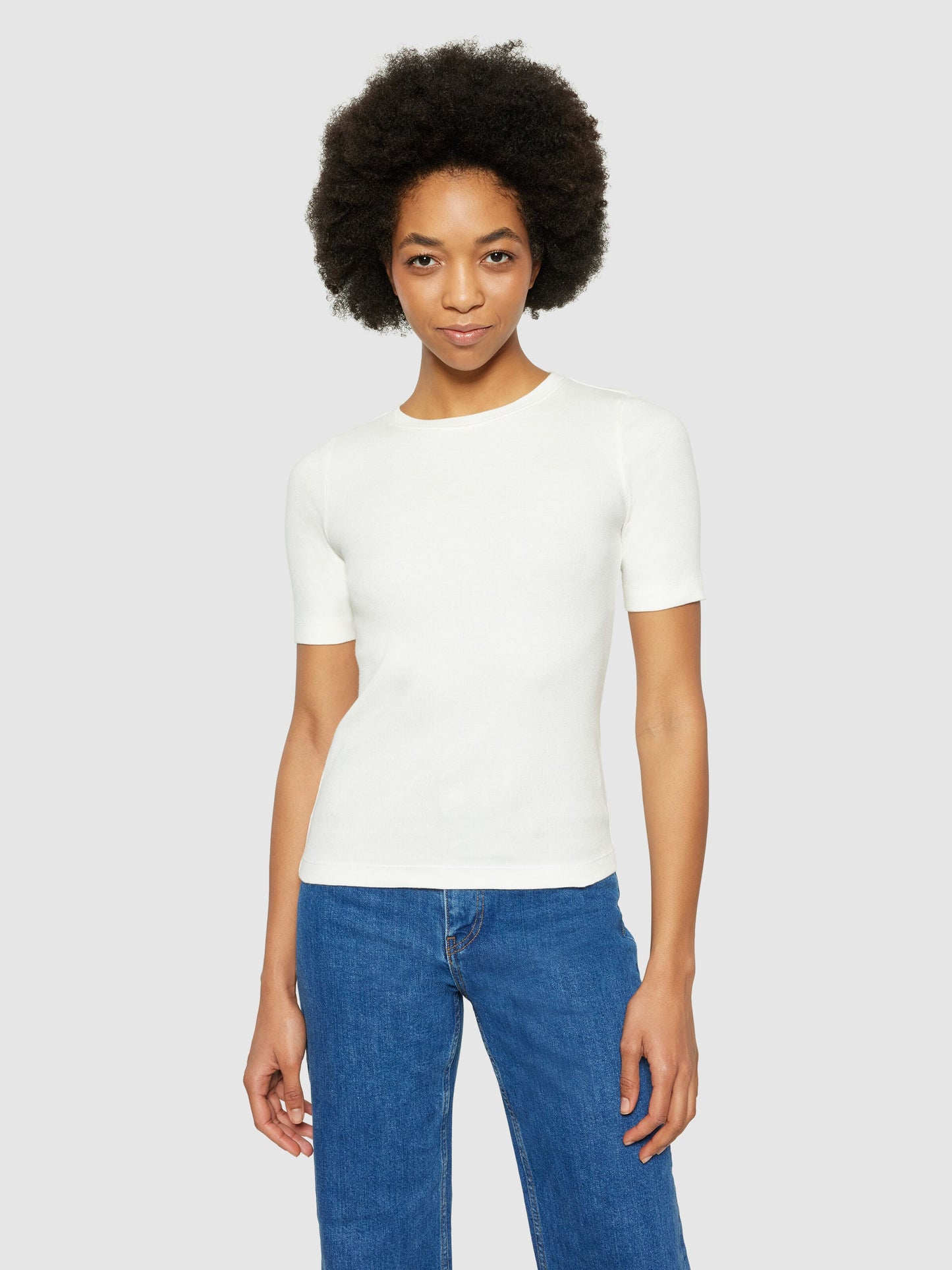 KCA - Rib t-shirt Star White - WERTE FREUNDE