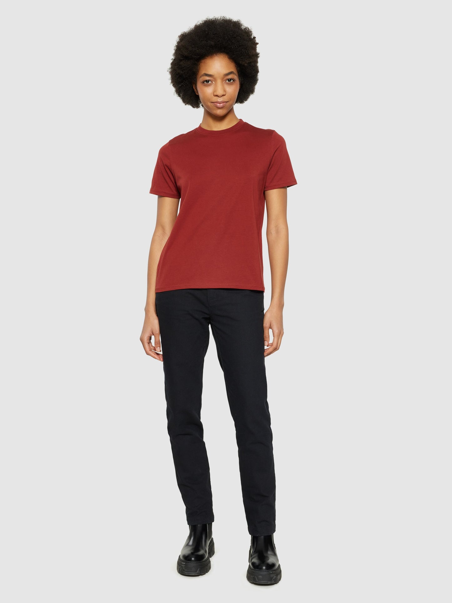 KCA - Basic pima cotton t-shirt - Vegan Fired Brick