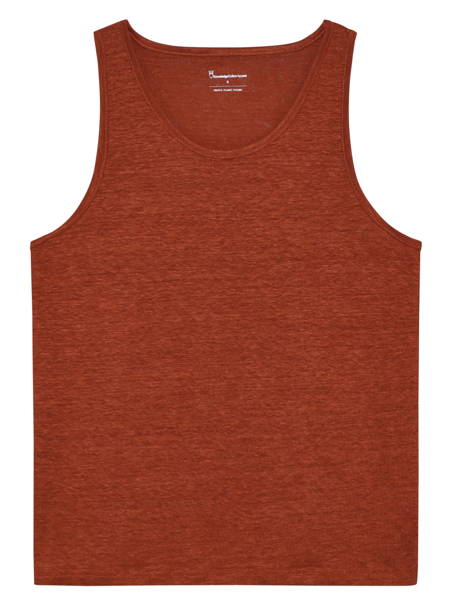 KCA - Linen tank top Burnt Brick - WERTE FREUNDE